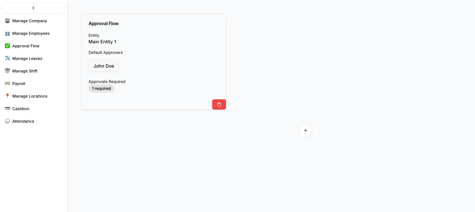 approval flow for the approval, can change approver